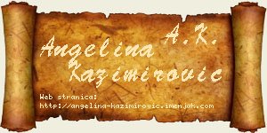 Angelina Kazimirović vizit kartica